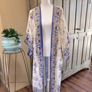 Angie Long Kimono Duster Robe CoverUp